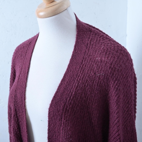 Gentle Fawn | Burgundy red long knit cardigan sweater - Picture 3 of 11